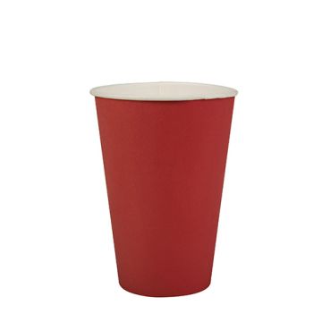 Trinkbecher, Pappe 0,2 l Ø 7 cm · 9,7 cm rot