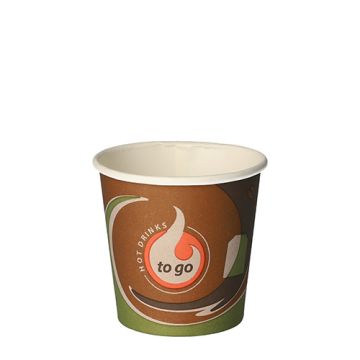 Trinkbecher, Pappe "To Go" 0,1 l Ø 6 cm · 6 cm