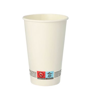 Trinkbecher, Pappe 0,3 l Ø 8 cm · 11,7 cm weiss