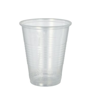 Trinkbecher, PP 0,3 l Ø 9,5 cm · 11,1 cm transparent mit Schaumrand