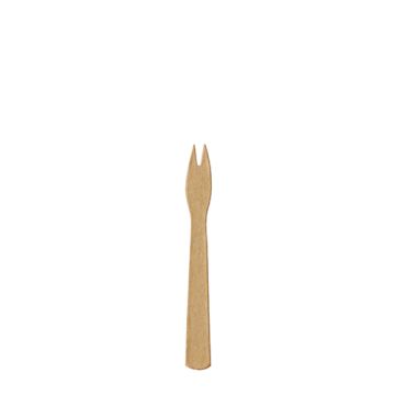 Pommes-Frites-Gabeln, Papier "pure" 8,5 cm braun