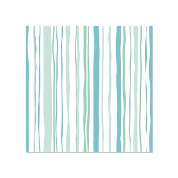 Servietten, 3-lagig 1/4-Falz 25 cm x 25 cm blau "Stripy"