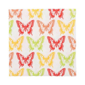 Servietten, 3-lagig 1/4-Falz 33 cm x 33 cm "Butterflies"