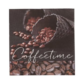 Servietten, 3-lagig 1/4-Falz 33 cm x 33 cm "Coffeetime"