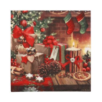 Servietten, 3-lagig 1/4-Falz 33 cm x 33 cm "Cozy Christmas"