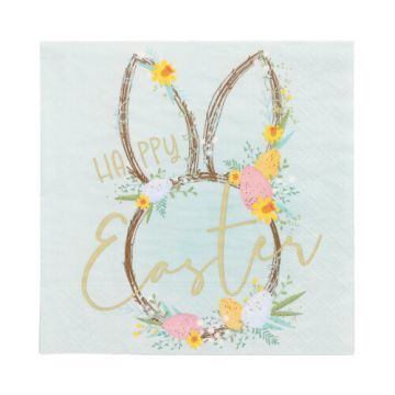 Servietten, 3-lagig 1/4-Falz 33 cm x 33 cm "Easter Accents"