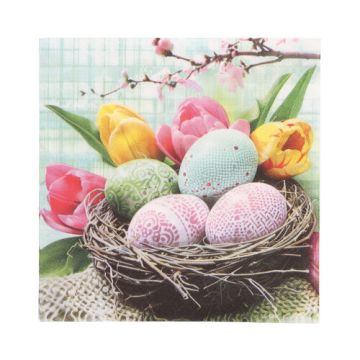 Servietten, 3-lagig 1/4-Falz 33 cm x 33 cm "Easter Basket"