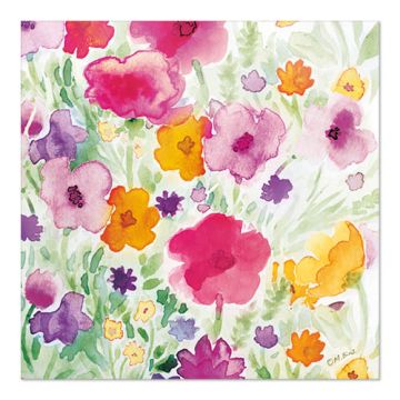 Servietten, 3-lagig 1/4-Falz 33 cm x 33 cm "Flower Field"