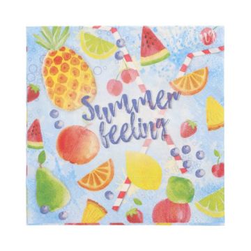 Servietten, 3-lagig 1/4-Falz 33 cm x 33 cm "Summerfeelings"