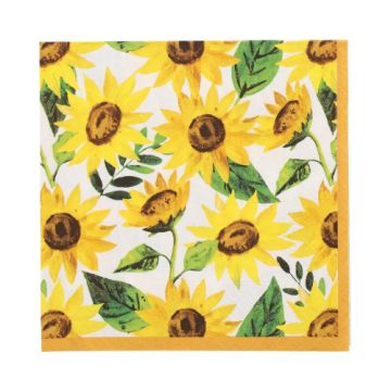 Servietten, 3-lagig 1/4-Falz 33 cm x 33 cm "Sunflowers"