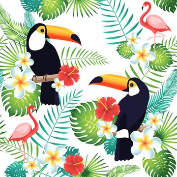 Servietten, 3-lagig 1/4-Falz 40 cm x 40 cm "Toucan"