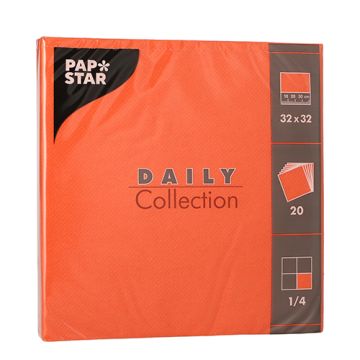 Servietten "DAILY Collection" 1/4-Falz 32 cm x 32 cm nektarine