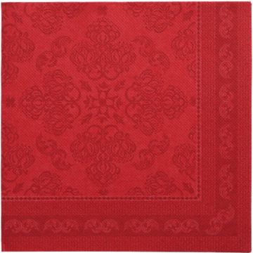 Servietten "ROYAL Collection" 1/4-Falz 40 cm x 40 cm bordeaux "Arabesque"