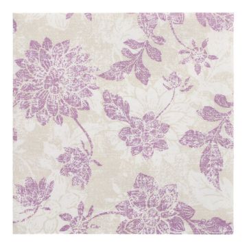 Servietten "ROYAL Collection" 1/4-Falz 40 cm x 40 cm lila "Flowers"