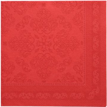 Servietten "ROYAL Collection" 1/4-Falz 40 cm x 40 cm rot "Arabesque"