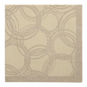 Servietten "ROYAL Collection" 1/4-Falz 40 cm x 40 cm sand "Bubbles"