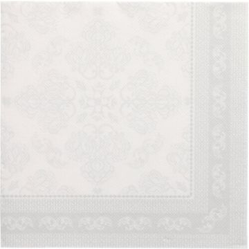 Servietten "ROYAL Collection" 1/4-Falz 40 cm x 40 cm weiss "Arabesque"