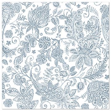 Servietten "ROYAL Collection" 1/4-Falz 40 cm x 40 cm blau "Paisley"