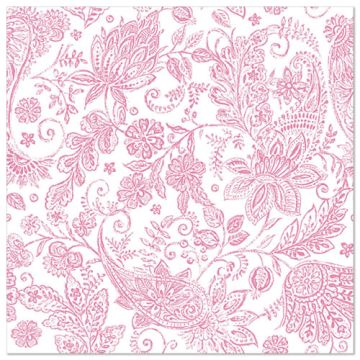 Servietten "ROYAL Collection" 1/4-Falz 40 cm x 40 cm fuchsia "Paisley"