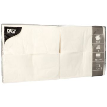 Servietten, 2-lagig 1/8-Falz 40 cm x 40 cm weiss