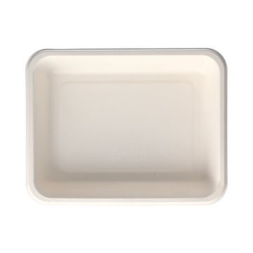 Siegelschalen, Zuckerrohr 1300 ml 4,5 cm x 17,5 cm x 22,5 cm weiss