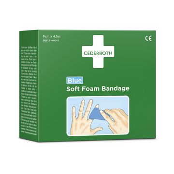 "Cederroth" Soft Foam Bandage 4,5 m x 6 cm blau