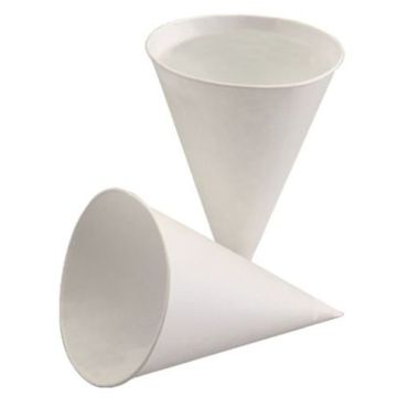 Spitzbecher, Zuckerrohrpapier 150 ml Ø 8,5 cm · 11,5 cm weiss