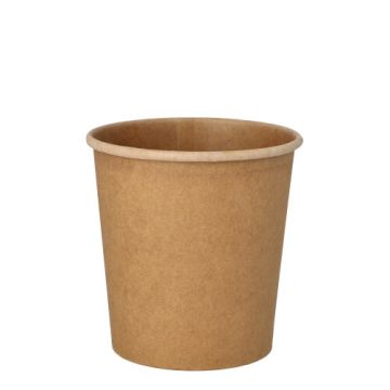 Suppenbecher, Pappe rund 470 ml Ø 9,8 cm · 10 cm braun