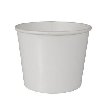 Suppenbecher, Pappe "To Go" rund 500 ml Ø 11 cm · 8,3 cm weiss