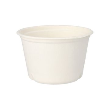 Suppenbecher, Zuckerrohr "pure" 600 ml Ø 14 cm · 9 cm weiss