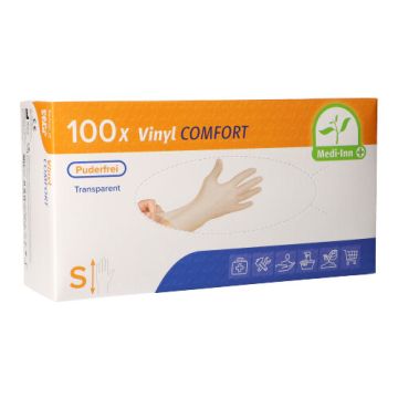 "Medi-Inn®" Handschuhe, Vinyl puderfrei "Comfort" Größe S