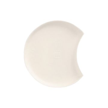 Teller Zuckerrohr "pure" Halbmond Ø 9 cm · 1 cm weiss "Cella"